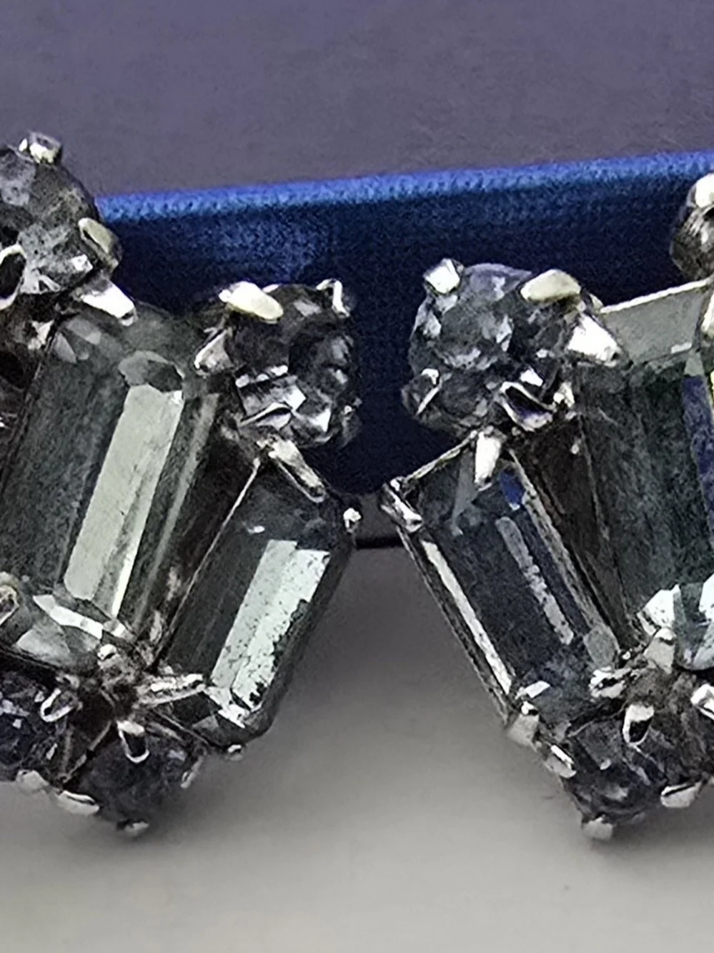 Light Blue Crystal Cluster Earrings - Women Jewelry - Picture 2 of 3
